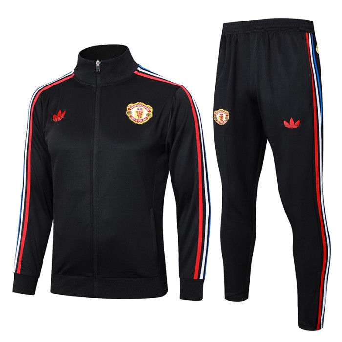 24/25 Manchester United M-U Black Edition Classic Jacket Training Suit (Top+Pant)-3168895