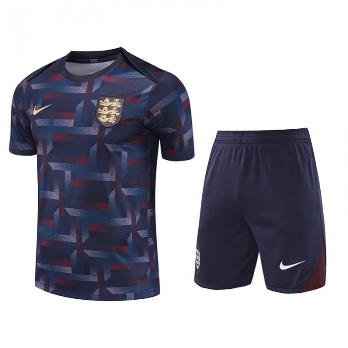 2024 England Gray Red Training Jersey Kit short Sleeve (Shirt + Short)-7108210