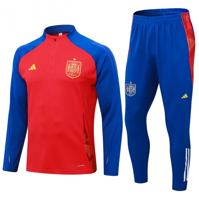 2024 Spain Red Blue Edition Classic Jacket Training Suit (Top+Pant)-6432992