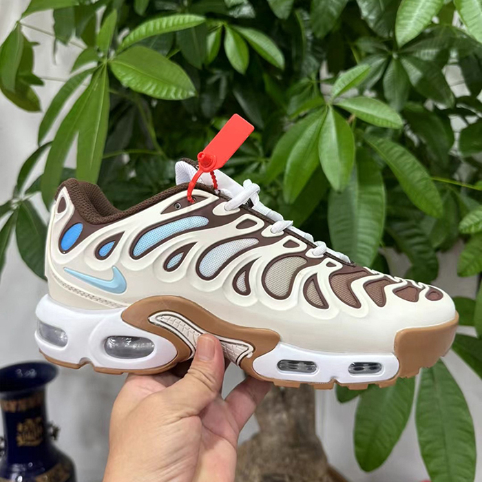 Air Max TN Plus Running Shoes-White/Brown-8727362