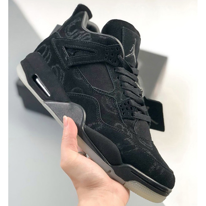 Air Jordan 4 AJ4 High Running Shoes-All Black-1452048