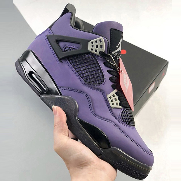 Air Jordan 4 AJ4 High Running Shoes-Purple/Black-4856435