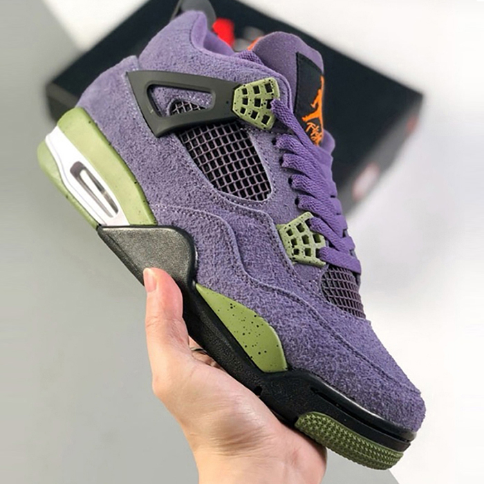 Air Jordan 4 AJ4 High Running Shoes-Purple/Black-1319029