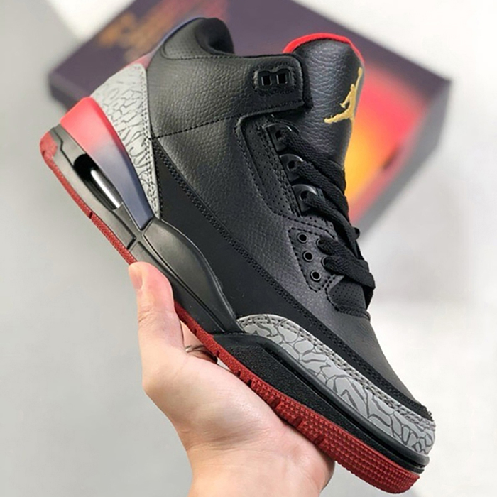 Air Jordan 3 AJ3 High Running Shoes-Blakc/Gray-7065885