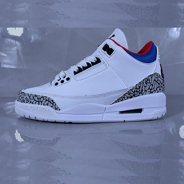 Air Jordan 3 AJ3 High Running Shoes-White/Gray-7023129