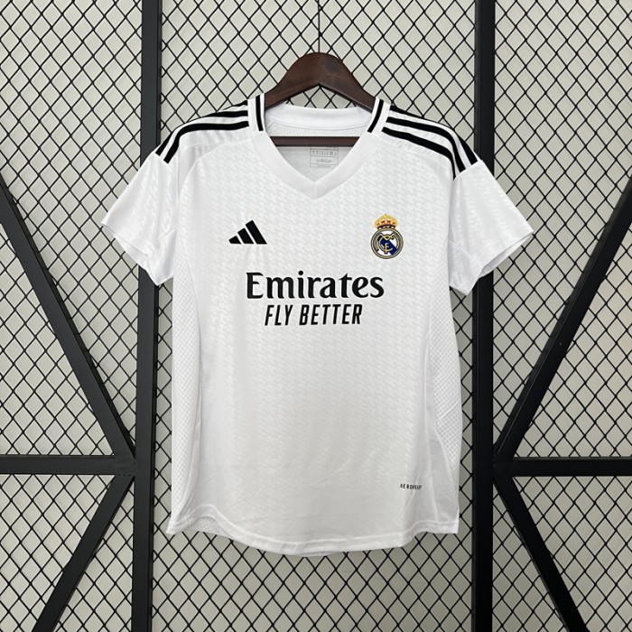 24/25 Real Madrid Home White Women Jersey Version Short Sleeve-9376304