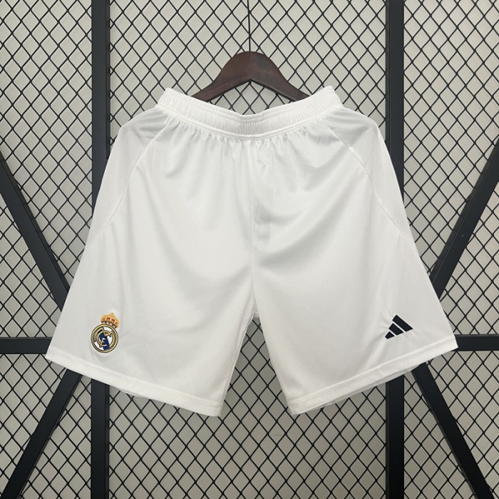 24/25 Real Madrid Home Shorts White Shorts Jersey-6374608