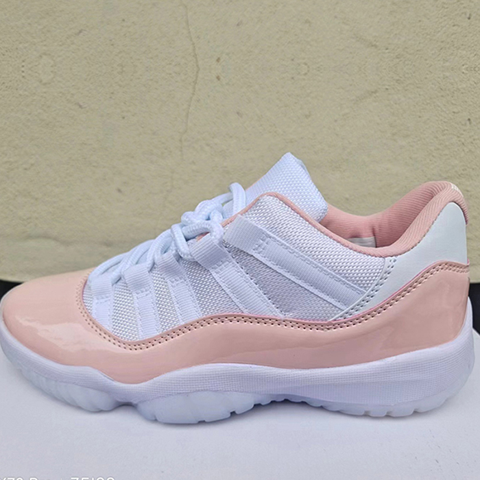 Air Jordan 11 AJ11 Women Running Shoes-White/Pink-8418685