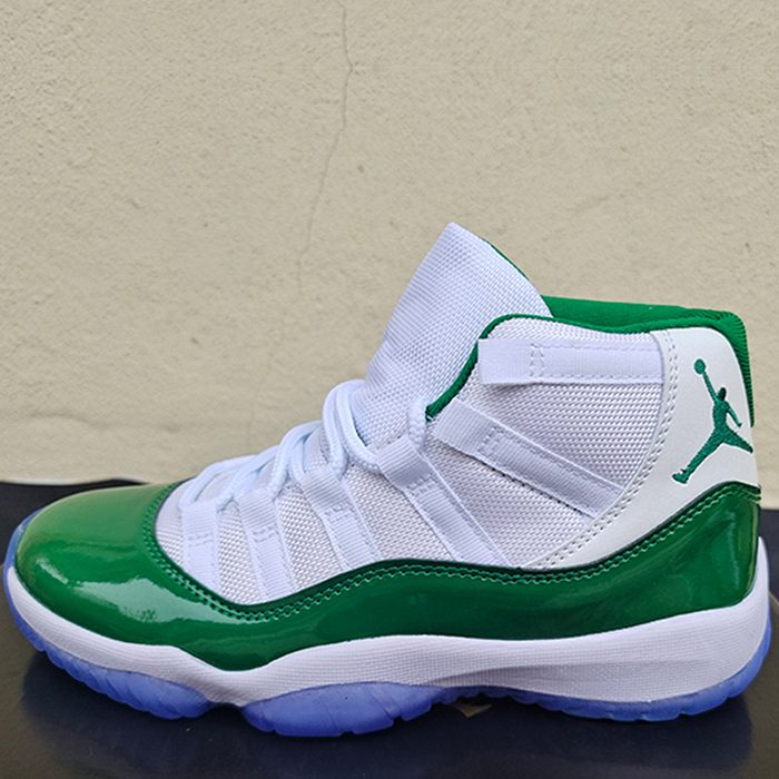 Air Jordan 11 AJ11 High Running Shoes-White/Green-6807992