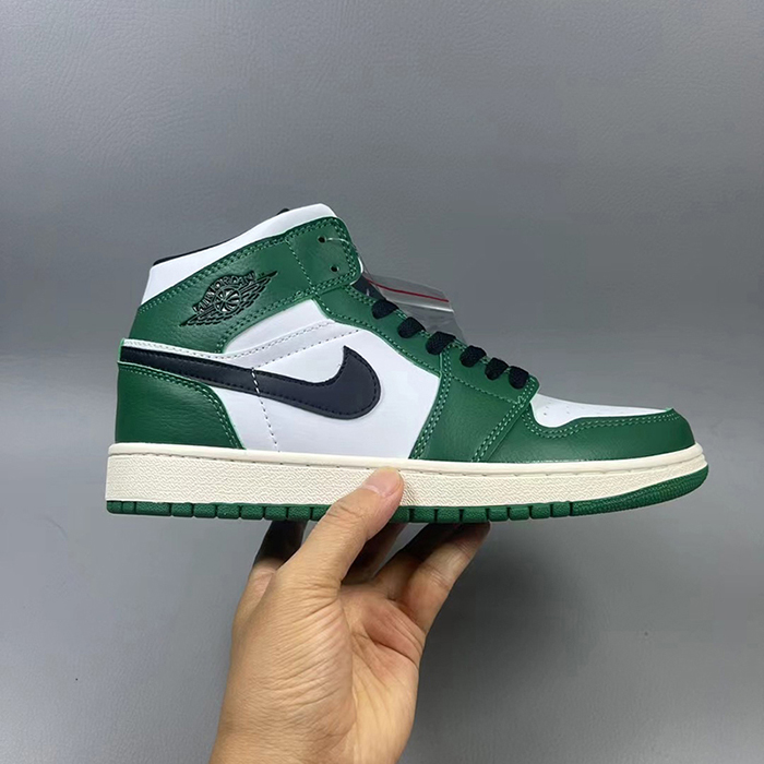 Air Jordan 1 AJ1 High Running Shoes-White/Green-2611599