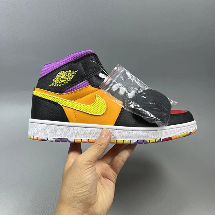 Air Jordan 1 AJ1 High Running Shoes-Yellow/Black-6001538