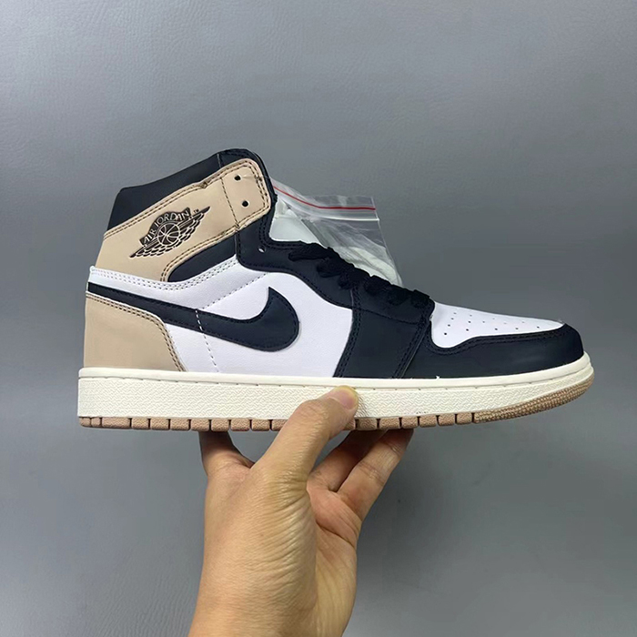 Air Jordan 1 AJ1 High Running Shoes-White/Black-9391054