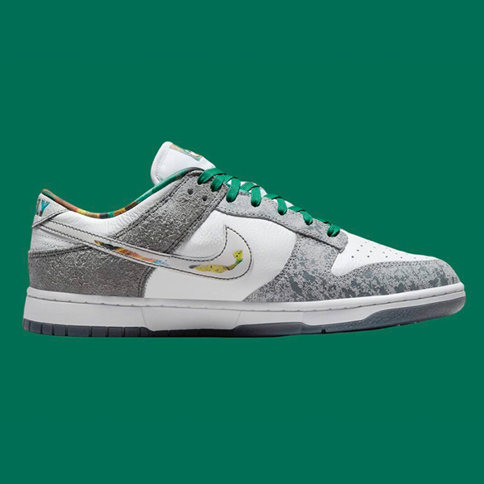 SB Dunk Low“Philly”Running Shoes-Gray/White-1464347