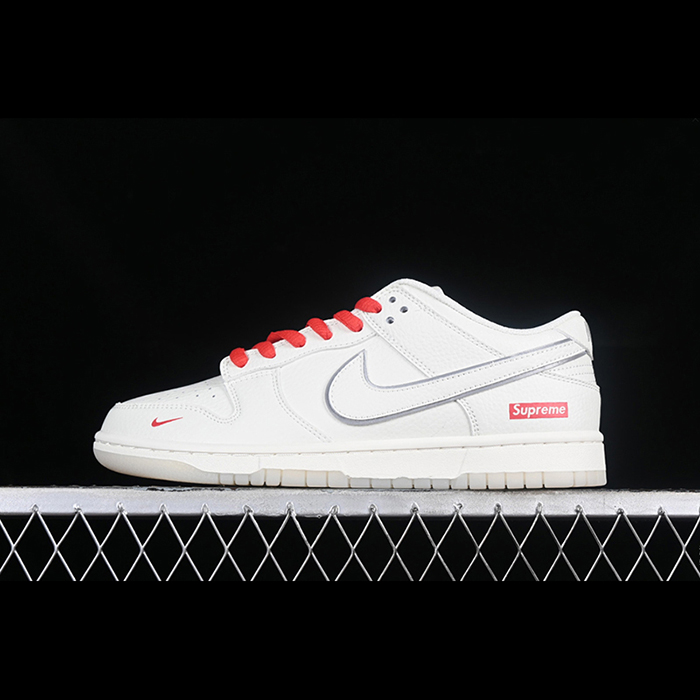 SB Dunk Low Running Shoes-White/Red-9157880