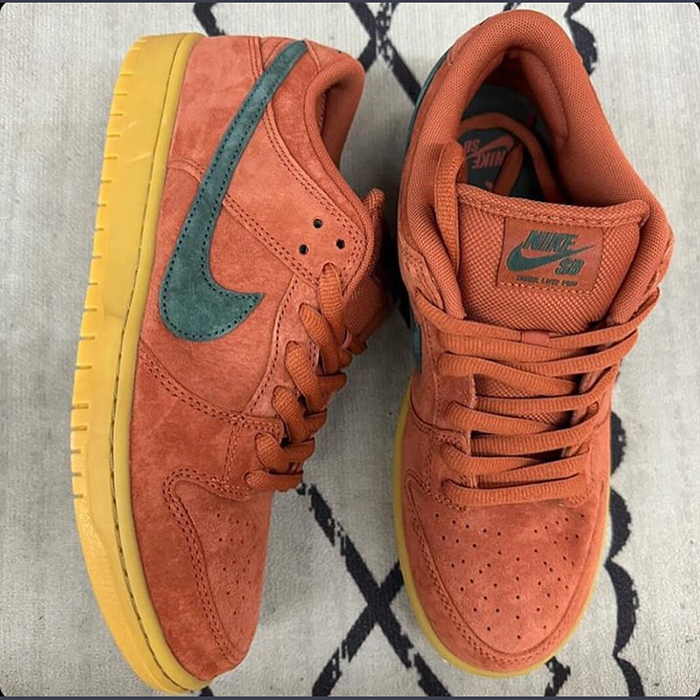 SB Dunk Low“Burnt Sunrise”Running Shoes-Brown/Gray-8462144