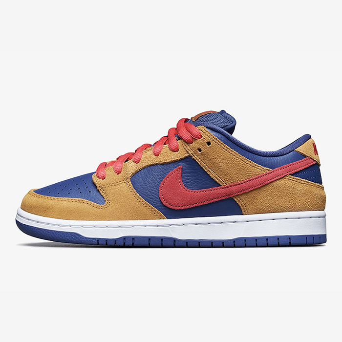 SB Dunk Low Running Shoes-Khaki/Blue-4803972