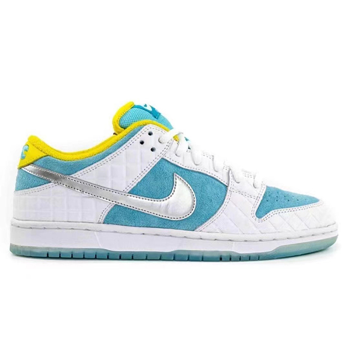 FTC x SB Dunk Low Running Shoes-White/Blue-9700880