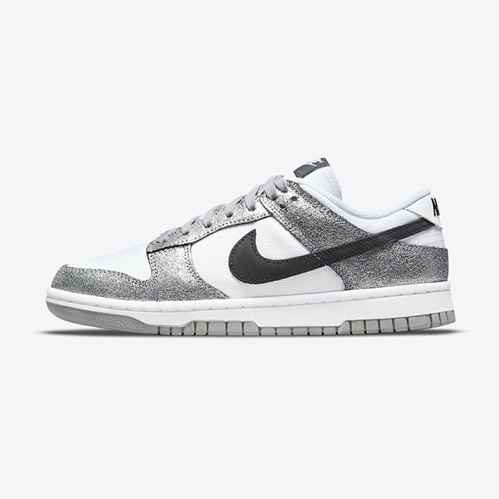 SB Dunk Low“Shimmer”Running Shoes-Silver/White-9638940