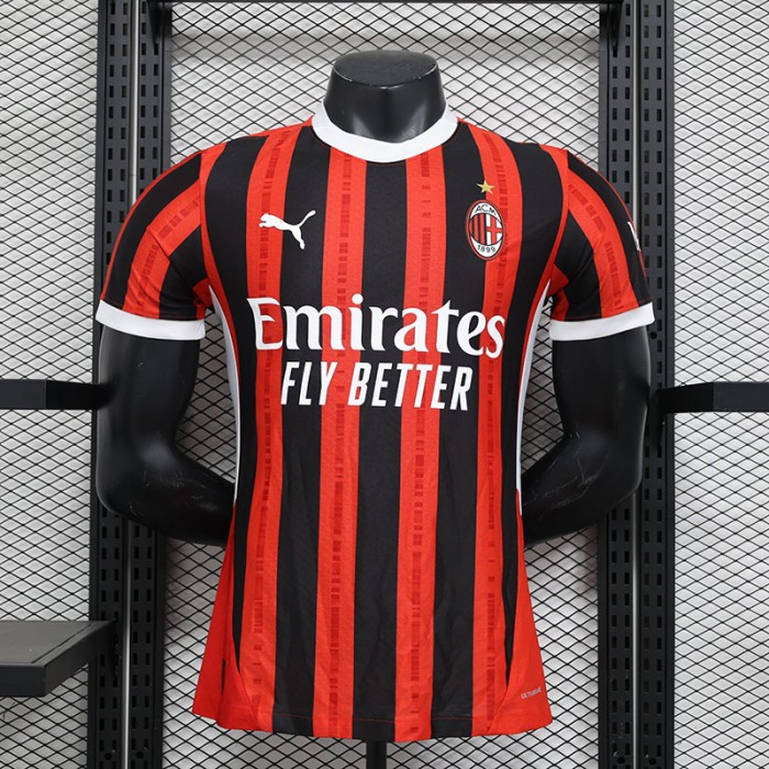 24/25 AC Milan Home Red Black Jersey Version Short Sleeve (Player Version)-6597570