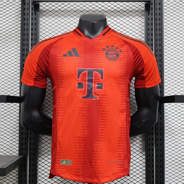 24/25 Bayern Munich Home Red Black Jersey Version Short Sleeve (Player Version)-3391811