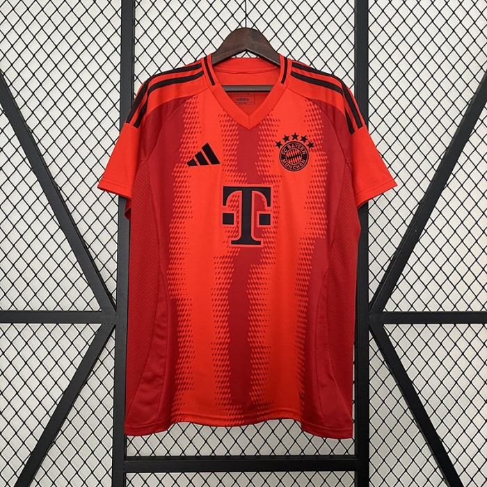 24/25 Bayern Munich Home Red Black Jersey Version Short Sleeve-7129441