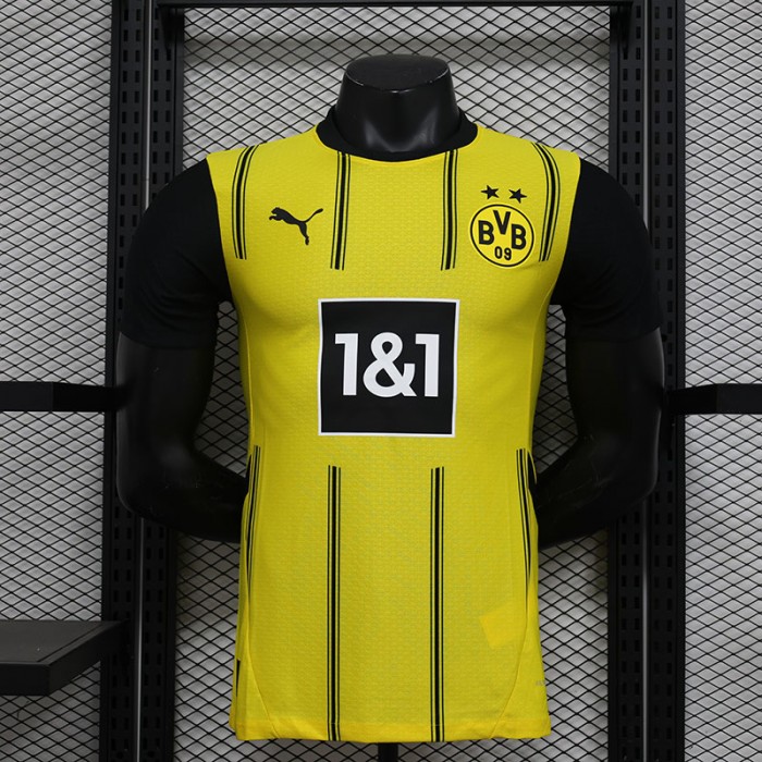 24/25 Borussia Dortmund Home Yellow Black Jersey Version Short Sleeve (Player Version)-7283025