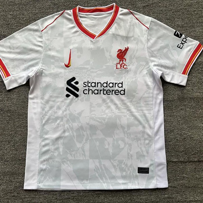 24/25 Liverpool Second Away White Jersey Version Short Sleeve-2617693