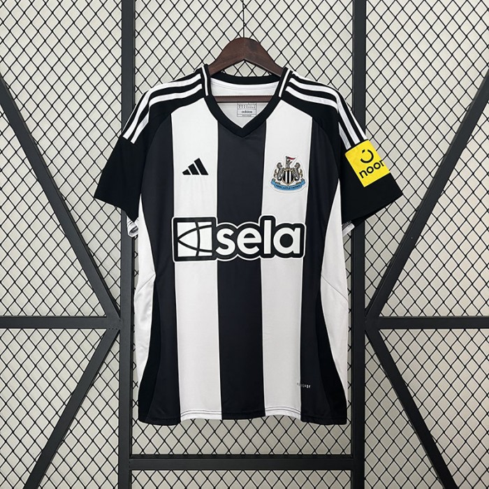 24/25 Newcastle United Home White Black Jersey Version Short Sleeve-7262839