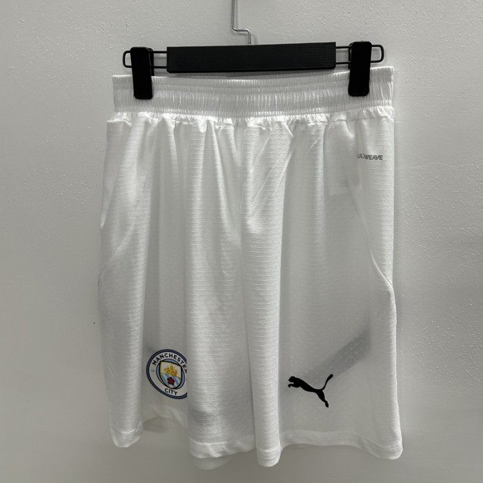 24/25 Manchester City Home Shorts White Shorts Jersey (Player Version)-1204060