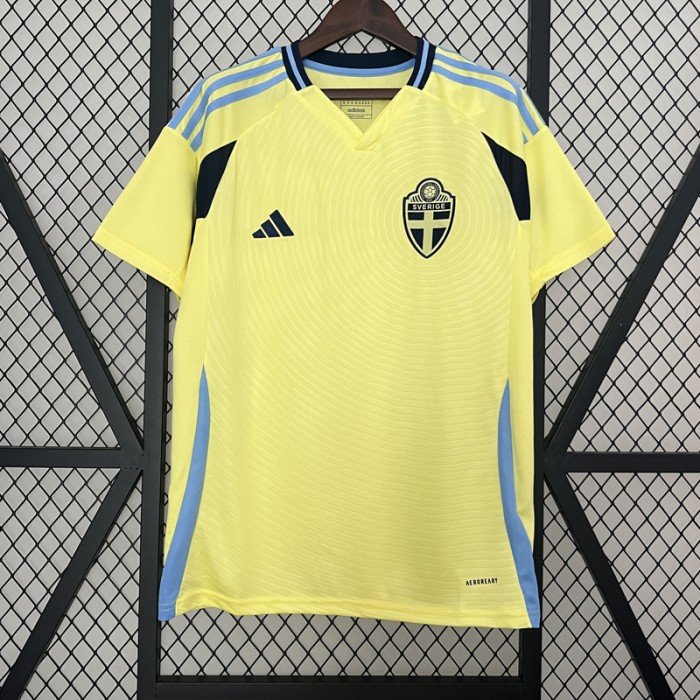 2024 Sweden Home Yellow Jersey Version Short Sleeve-8988350