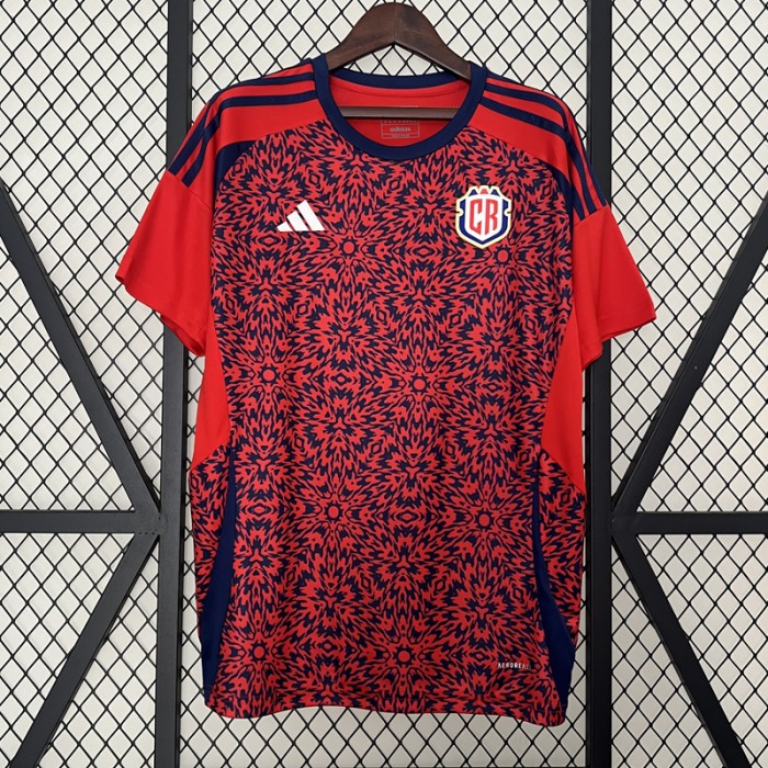 2024 Costa Rica Home Red Black Jersey Version Short Sleeve-7174052