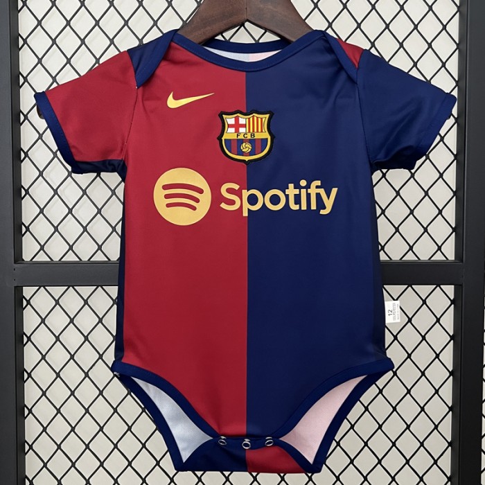 24/25 Baby Barcelona Home Red Blue Jersey Version Short Sleeve-8347254