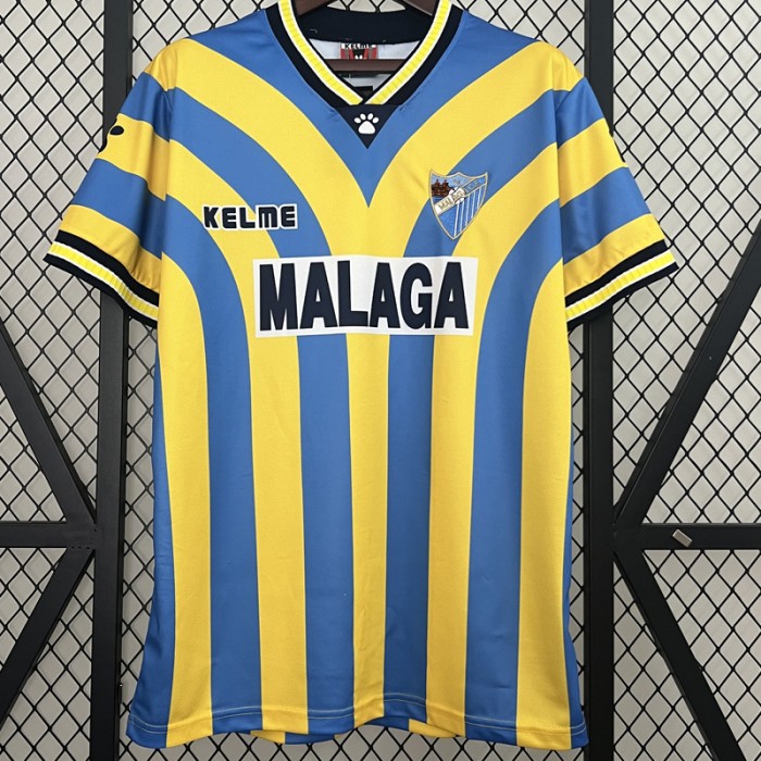 Retro 97/98 Malaga Away Blue Yellow Jersey Version Short Sleeve-7328603