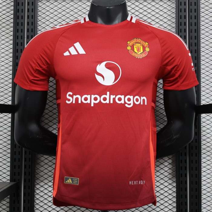 24/25 Manchester United M-U Home Red Jersey Version Short Sleeve (Player Version)-423584