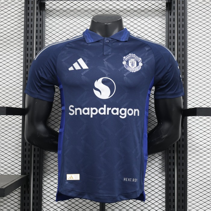24/25 Manchester United M-U Away Navy Blue Jersey Version Short Sleeve (Player Version)-8183059