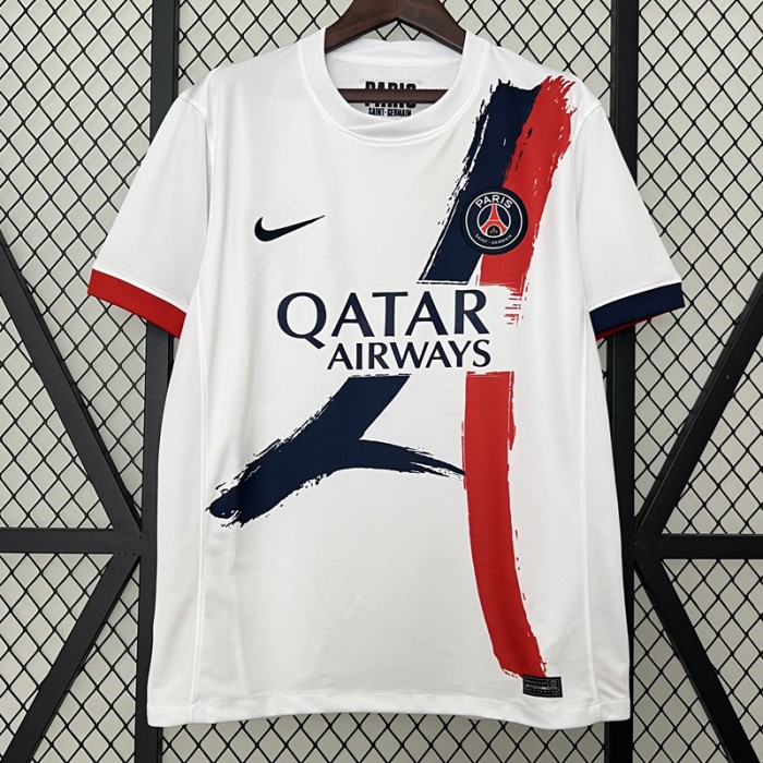24/25 Paris Saint-Germain PSG Away White Jersey Version Short Sleeve-3238197