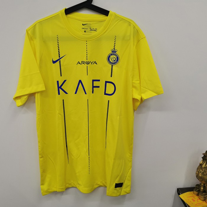 STOCK CLEARANCE [SIZE XXL] 23/24 Al-Nassr FC Riyadh Victory Home Yellow Jersey Kit short sleeve-847845 [i]