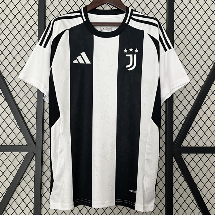 24/25 Juventus Home Black White Jersey Kit Short Sleeve-9876164