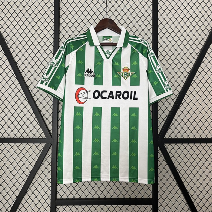 Retro 95/96 Real Betis Home Green White Jersey Kit short sleeve-9846235