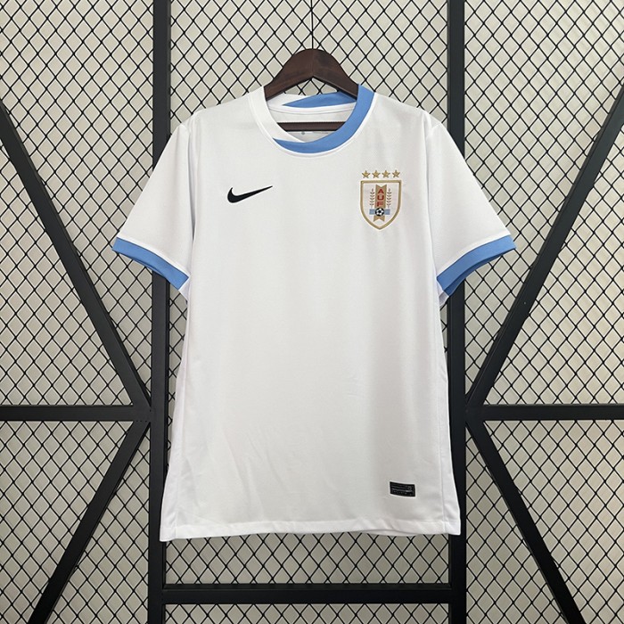 2024 Uruguay Away White Jersey Kit Short Sleeve-4742000