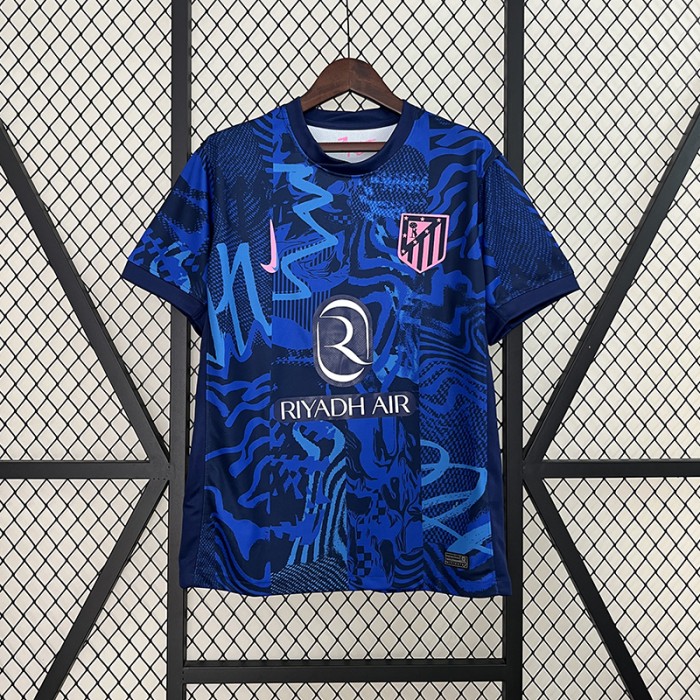 24/25 Atletico Madrid Third Away Blue Jersey Kit Short Sleeve-5669546