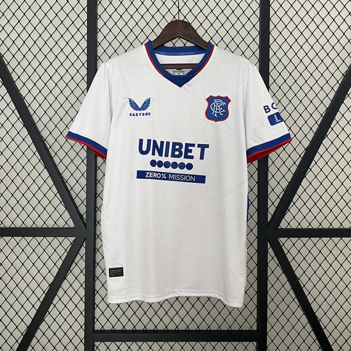 24/25 Rangers Away White Jersey Kit Short Sleeve-8774662