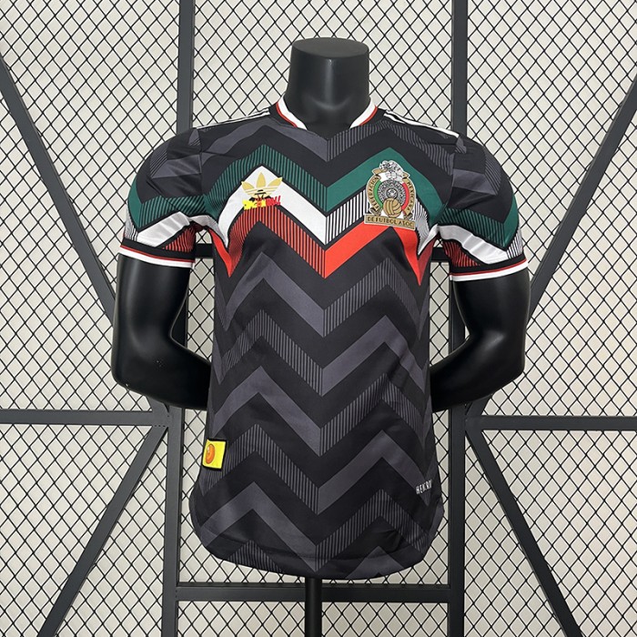 2024 Mexico Special Edition Black Jersey Kit Short Sleeve (Player Version)-6682185