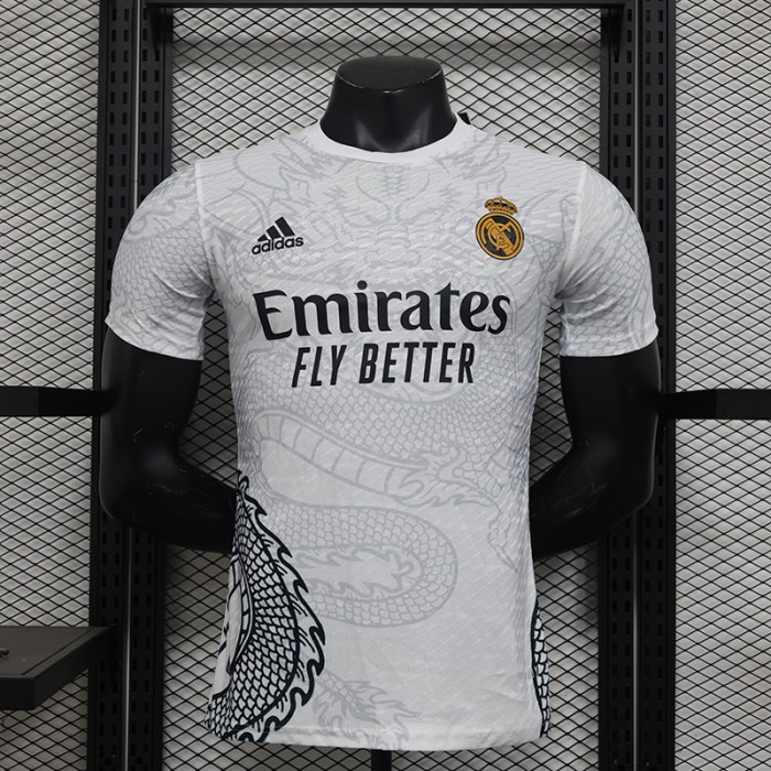 24/25 Real Madrid Special Edition White Gray Jersey Kit short sleeve (Player Version)-3419009