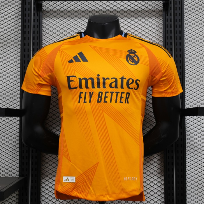 24/25 Real Madrid Away Orange Jersey Kit short sleeve (Player Version)-1667004