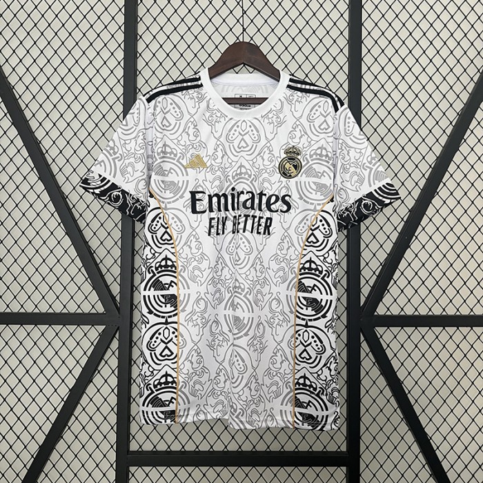 24/25 Real Madrid Special Edition White Gray Jersey Kit short sleeve-818730