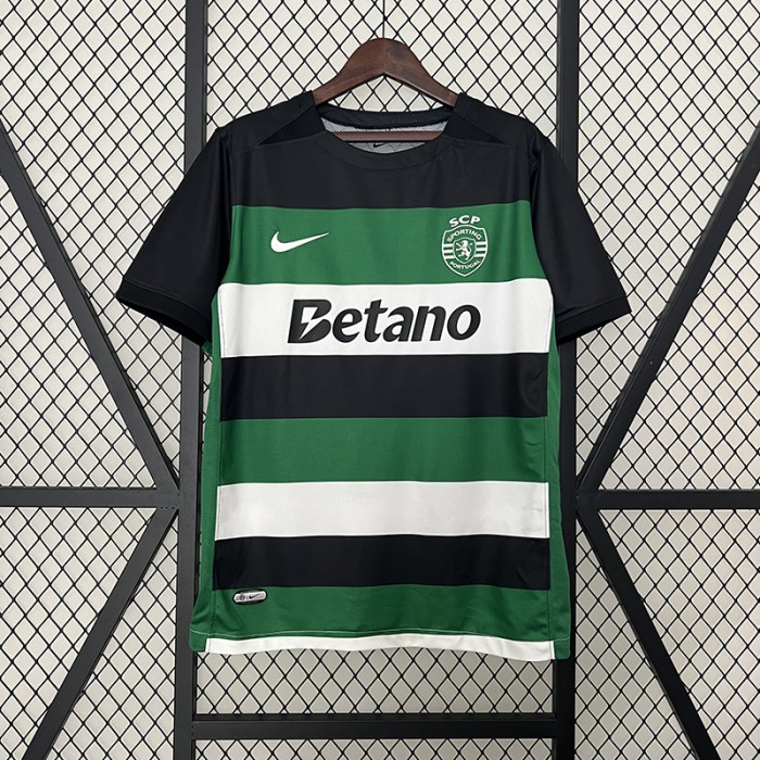 24/25 Lisbon Home Green Black Jersey Kit short sleeve-5117583