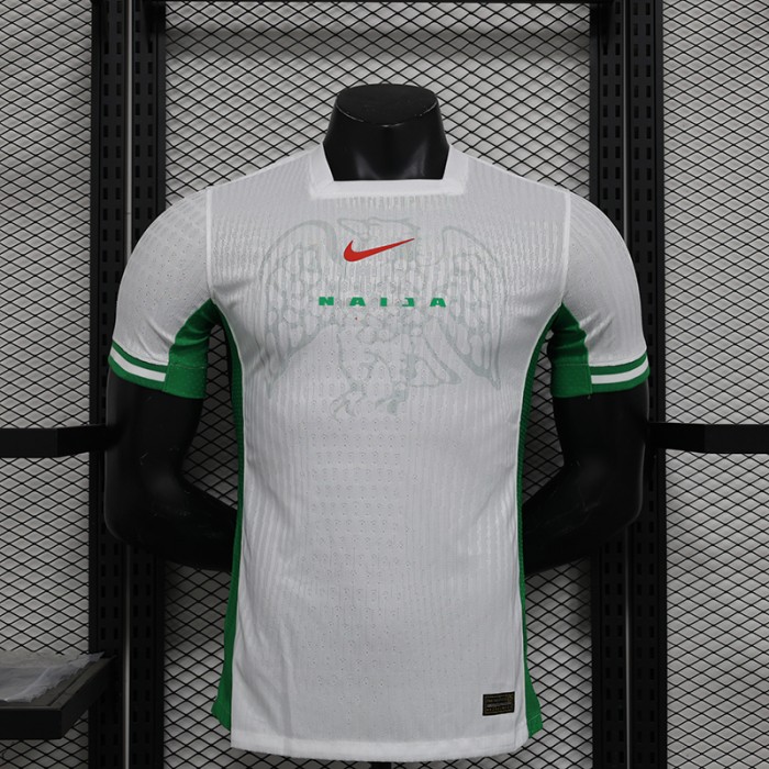 2024 Nigeria Away White Jersey Kit Short Sleeve (Player Version)-5003555