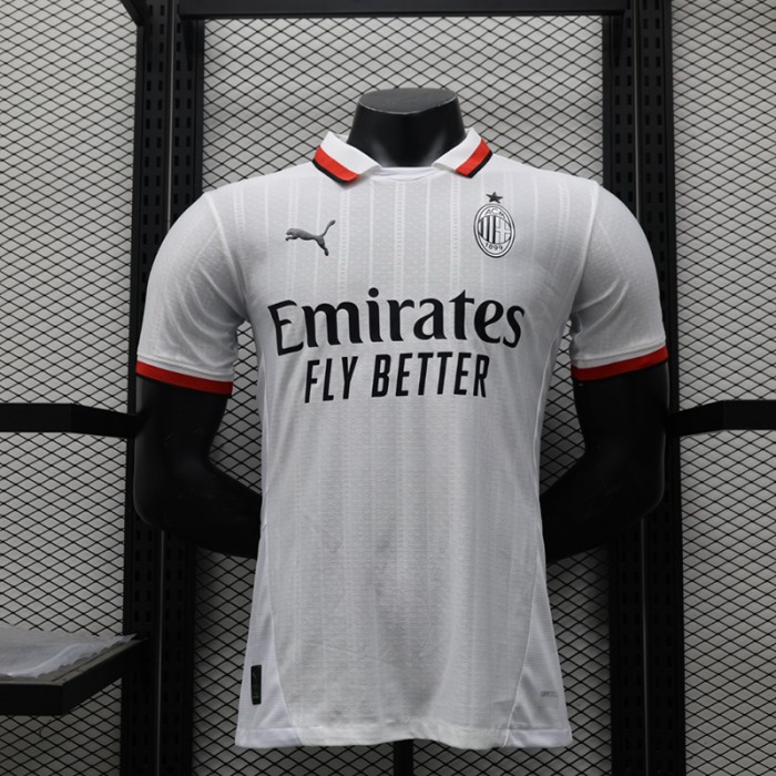 24/25 AC Milan Away White Jersey Kit Short Sleeve (Player Version)-6333076