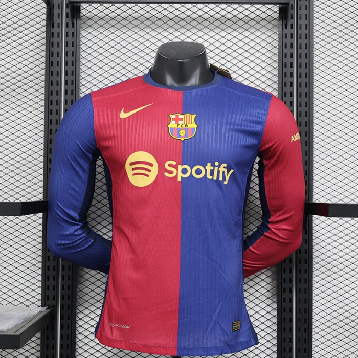 24/25 Barcelona Home Red Blue Jersey Kit Long Sleeve (Player Version)-2707334